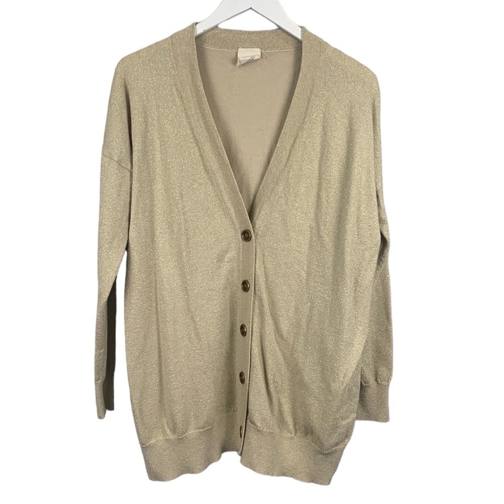Artistic Works by Lu Shimmering Gold Button Cardigan Size Small / Medium